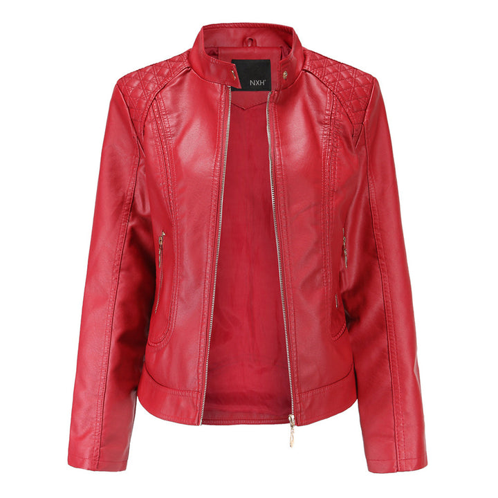 Elegante Lederjacke Mit Modernem Schnitt