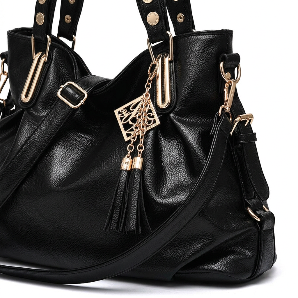 Nord Taschen | Quasten Hobo Tasche, Vegane Leder Schultertasche
