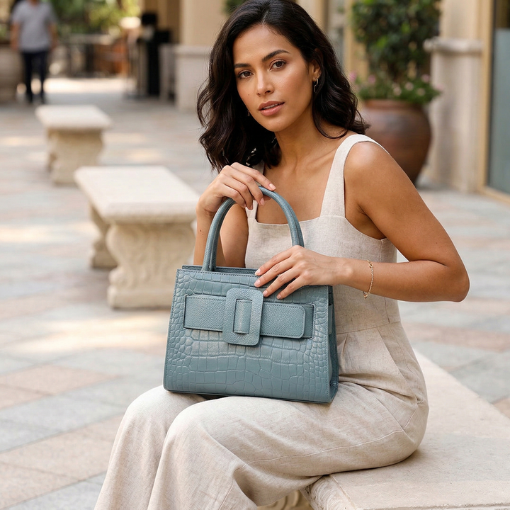 Nord Taschen | Krokodil-Prägung Top Handle Satchel Tasche