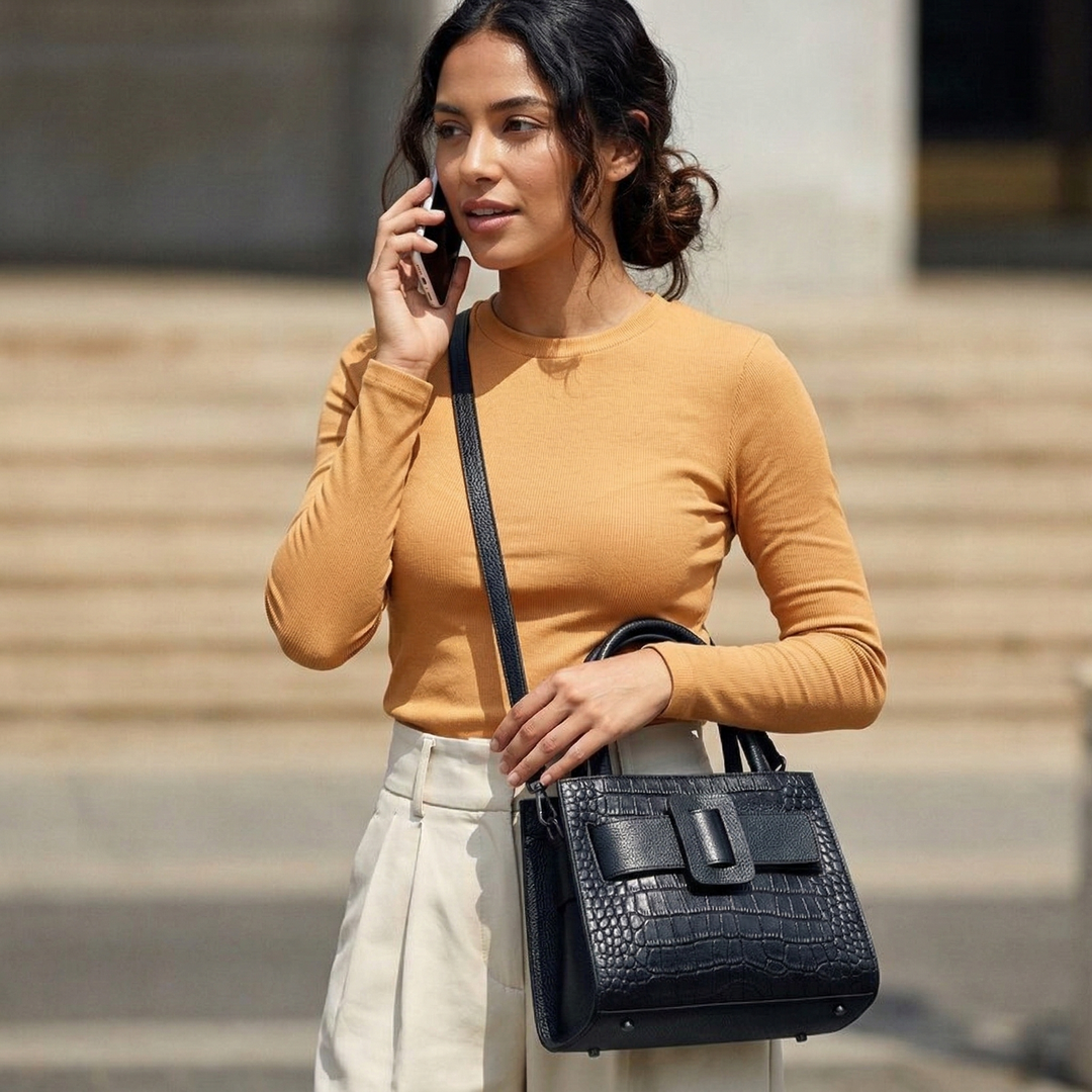 Nord Taschen | Krokodil-Prägung Top Handle Satchel Tasche
