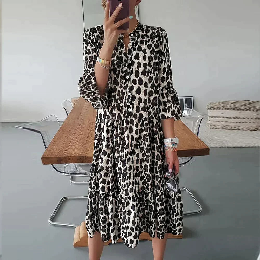 Sommerkleid mit Pantherdruck