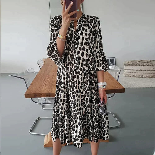 Sommerkleid mit Pantherdruck