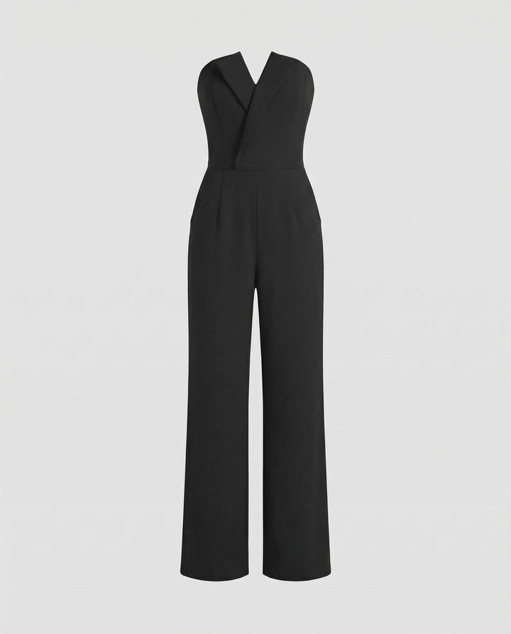 Ärmelloser V-Ausschnitt Overall