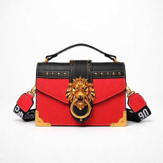 Nord Taschen | Löwenkopf Umhängetasche, Nieten Mini Schultertasche