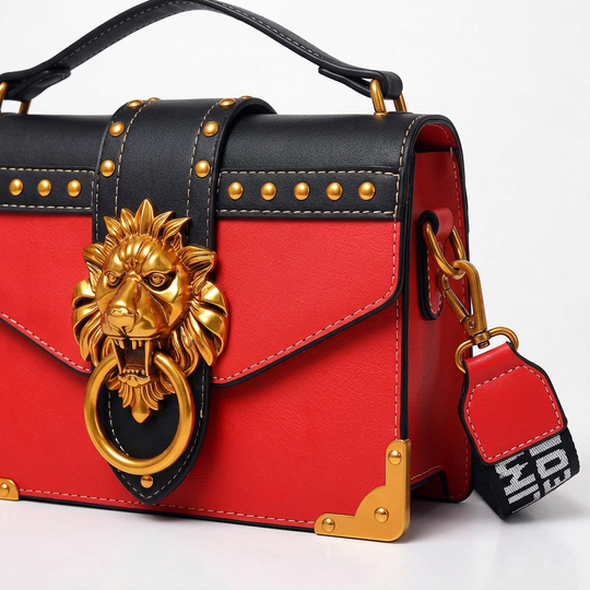 Nord Taschen | Löwenkopf Umhängetasche, Nieten Mini Schultertasche