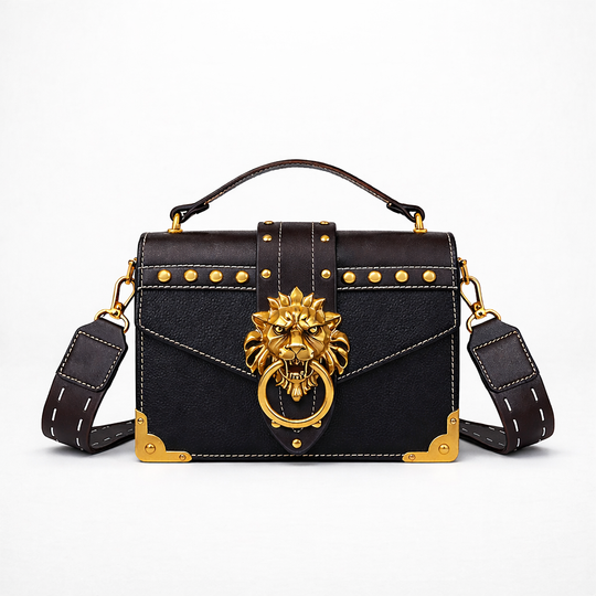 Nord Taschen | Löwenkopf Umhängetasche, Nieten Mini Schultertasche