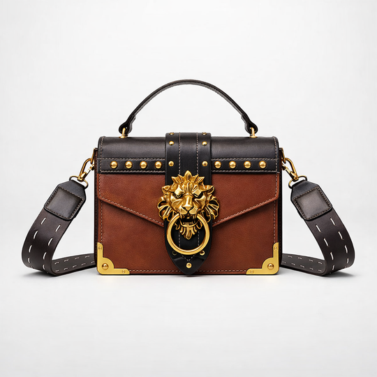 Nord Taschen | Löwenkopf Umhängetasche, Nieten Mini Schultertasche