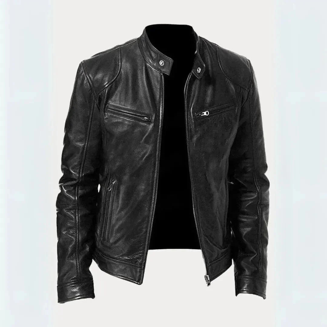 Leder Moto-Jacke