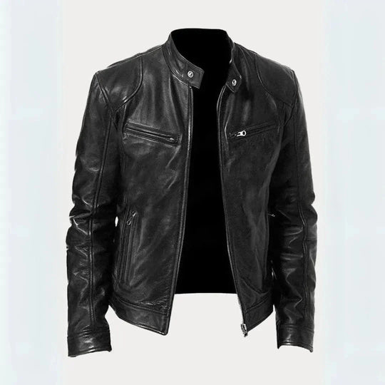 Leder Moto-Jacke