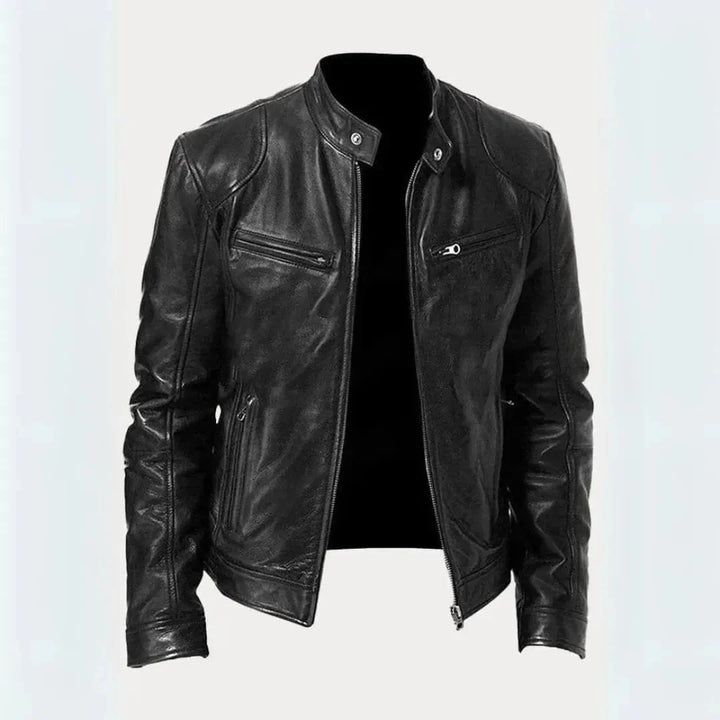 Leder Moto-Jacke