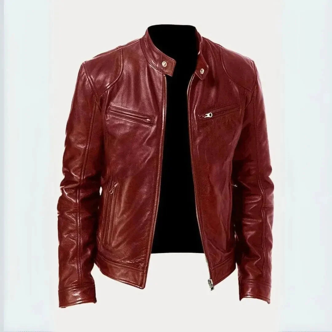 Leder Moto-Jacke