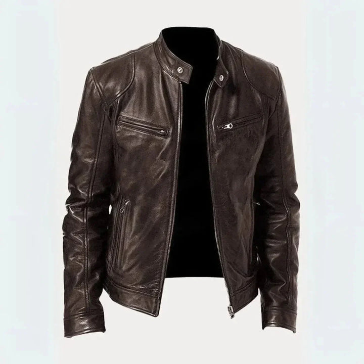 Leder Moto-Jacke