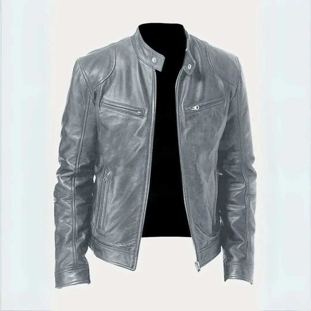 Leder Moto-Jacke