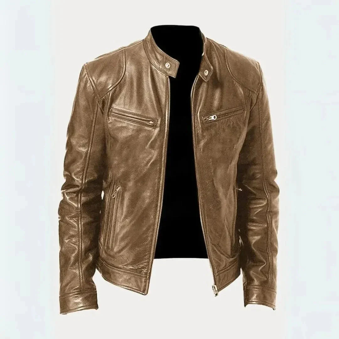 Leder Moto-Jacke