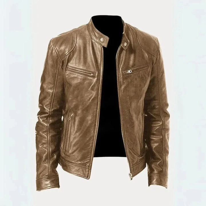 Leder Moto-Jacke