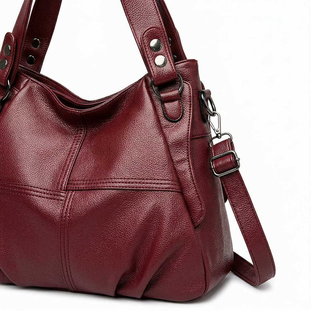 Nord Taschen | Große vegane Kuhfell-Hobo-Schultertasche