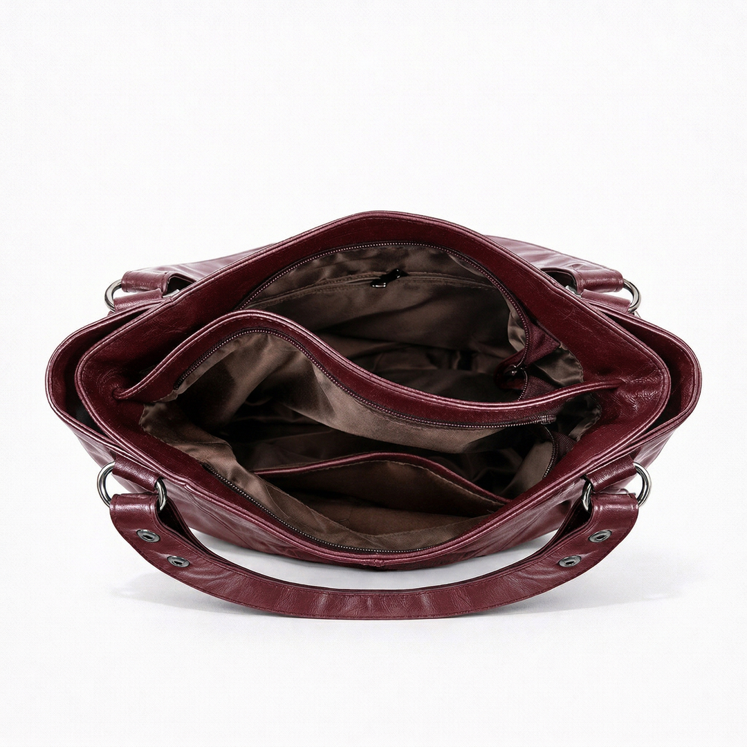 Nord Taschen | Große vegane Kuhfell-Hobo-Schultertasche