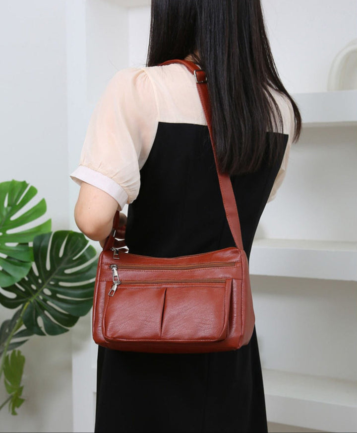 Nord Taschen | Leather Multi-Pocket Handbag with Shoulder Strap
