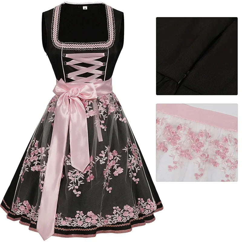 Dirndl mit Blumenmuster für Oktoberfest