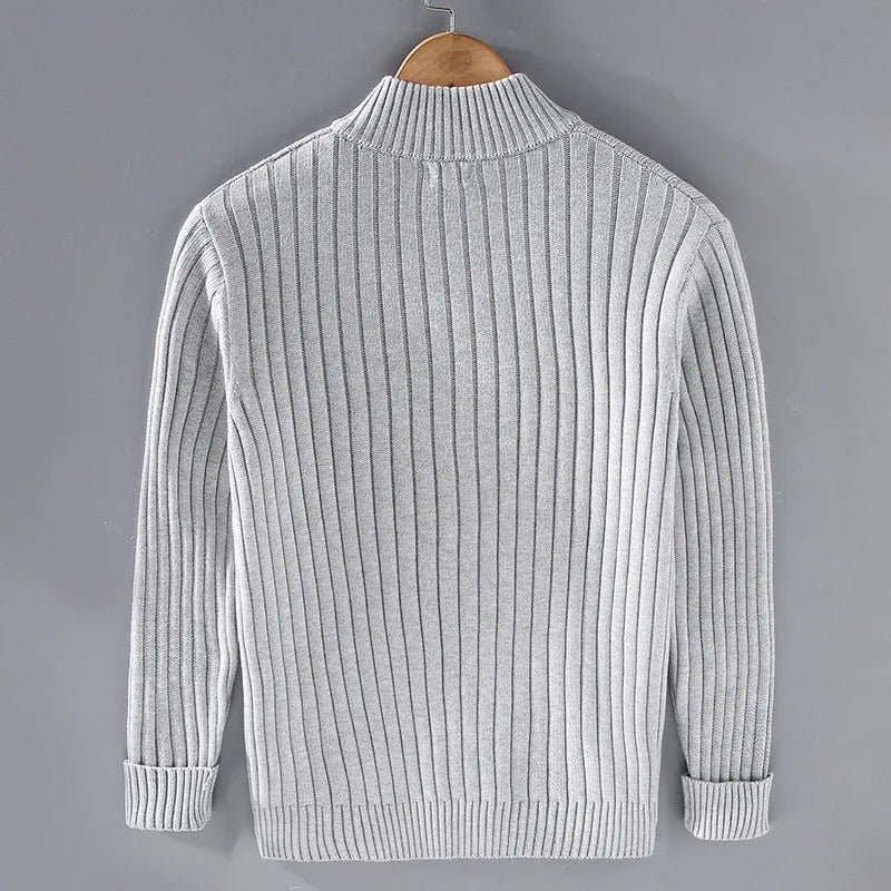 Merino Strickjacke mit Reißverschluss