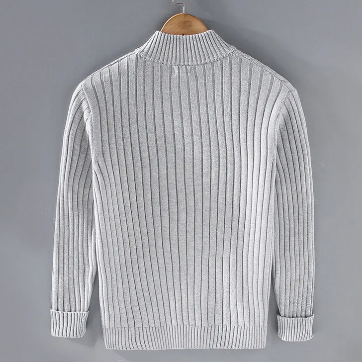 Merino Strickjacke mit Reißverschluss