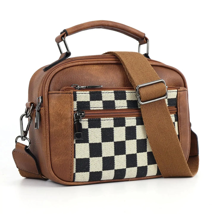 Nord Taschen | Schultertasche - Moderner, kompakter Stil mit Schachbrettmuster