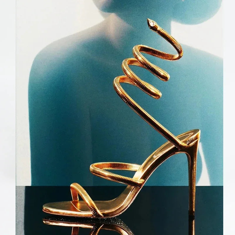 Eilyken Sommer Straßenstil Knöchelriemen Offene Zehe Schmale Riemen Damen Sandalen Dünne Hohe Absätze Stripper Sexy Bankett Schuhe