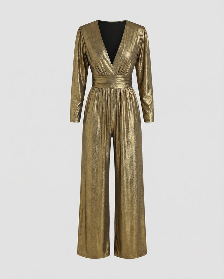 Glänzender Eleganter Overall Damen