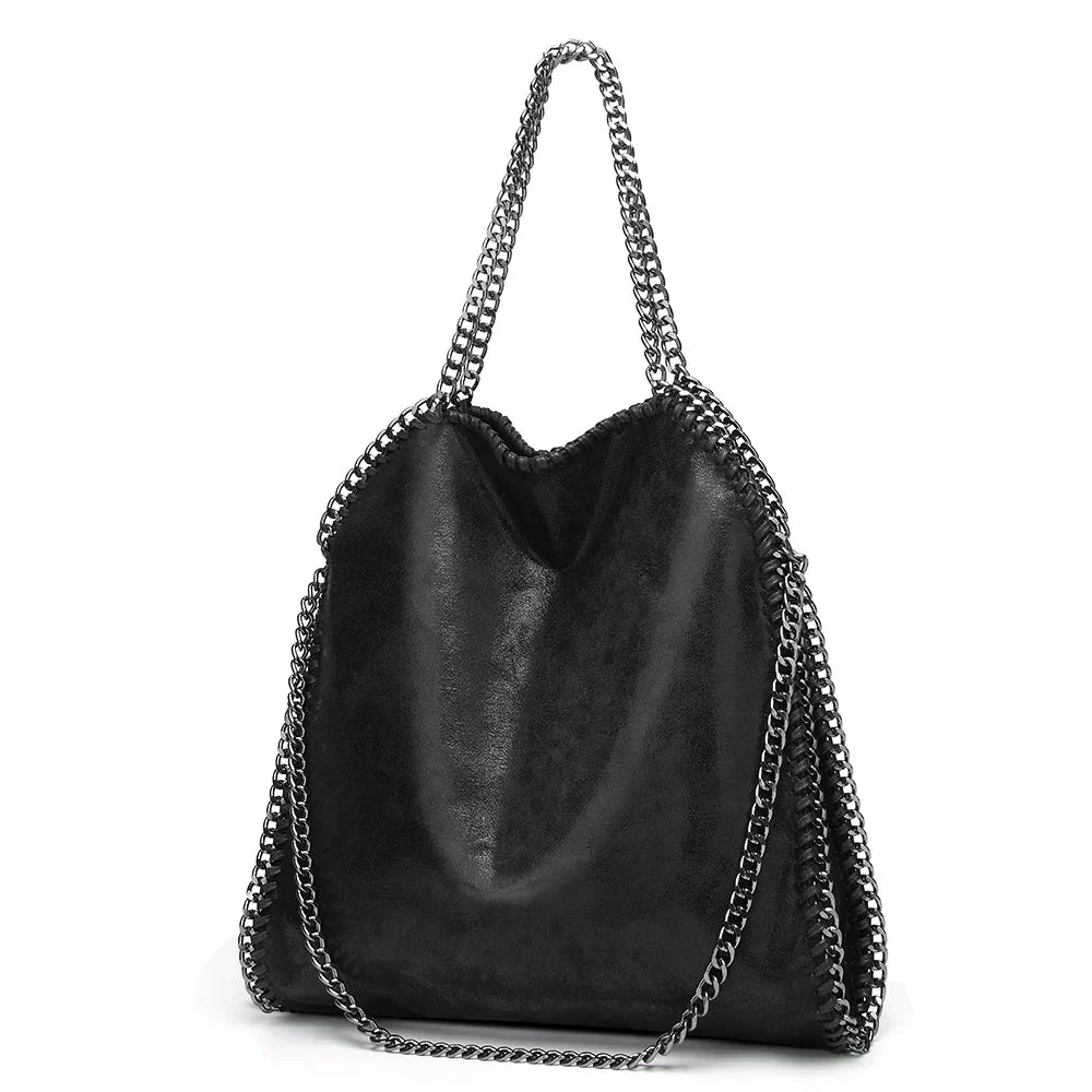 Nord Taschen | Soft Leather Handbag with Chain Shoulder Strap