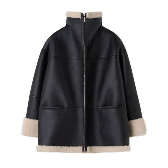 Warme Streetwear Jacke Damen