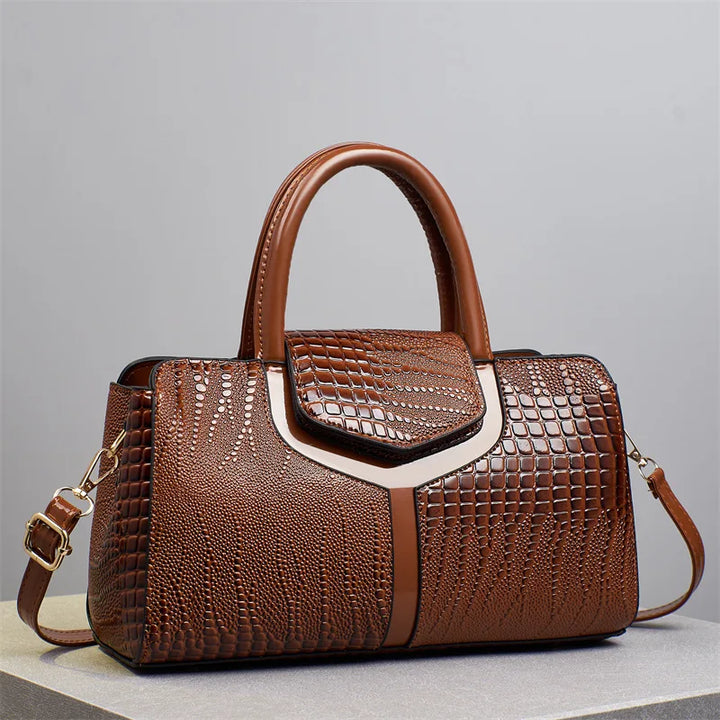 Nord Taschen | Krokodil Prägung Top Handle Handtasche
