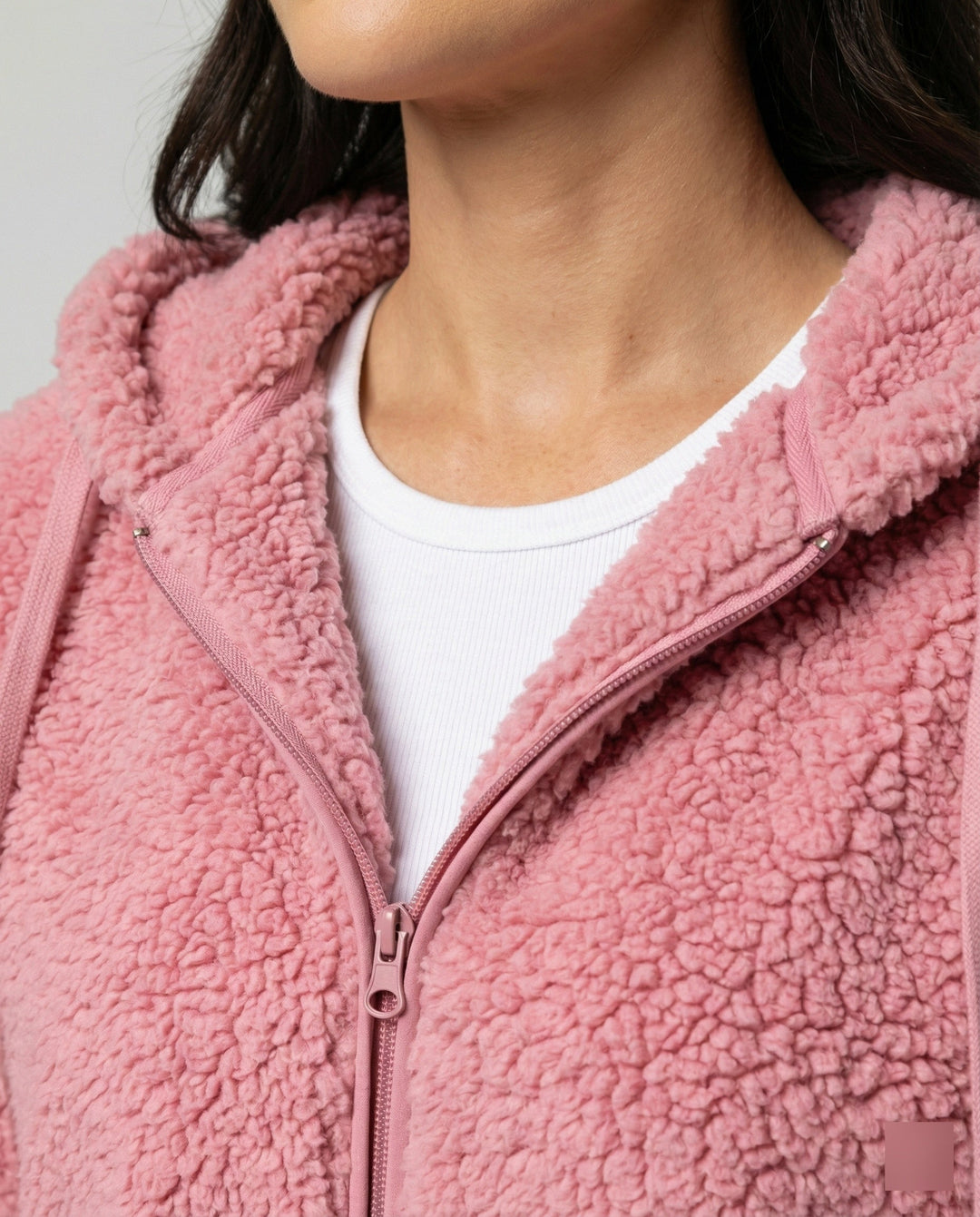 Teddy Fleecejacke Damen Lang
