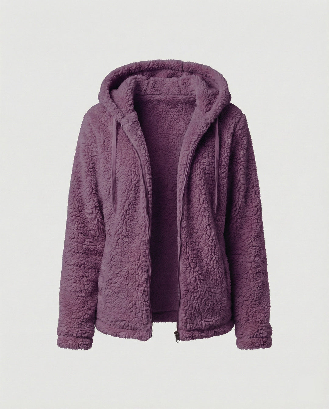 Teddy Fleecejacke Damen Lang