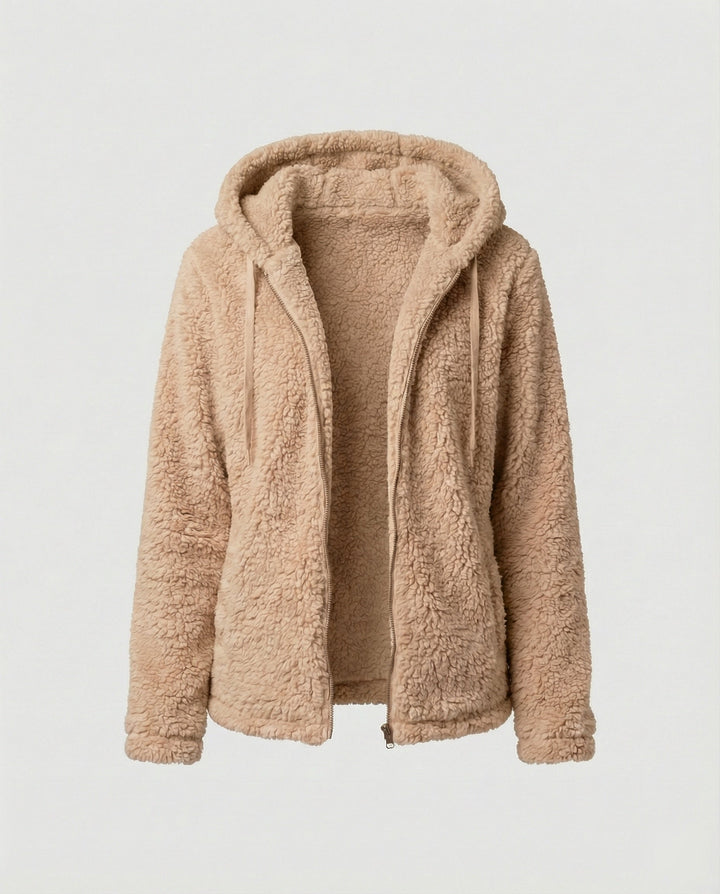 Teddy Fleecejacke Damen Lang