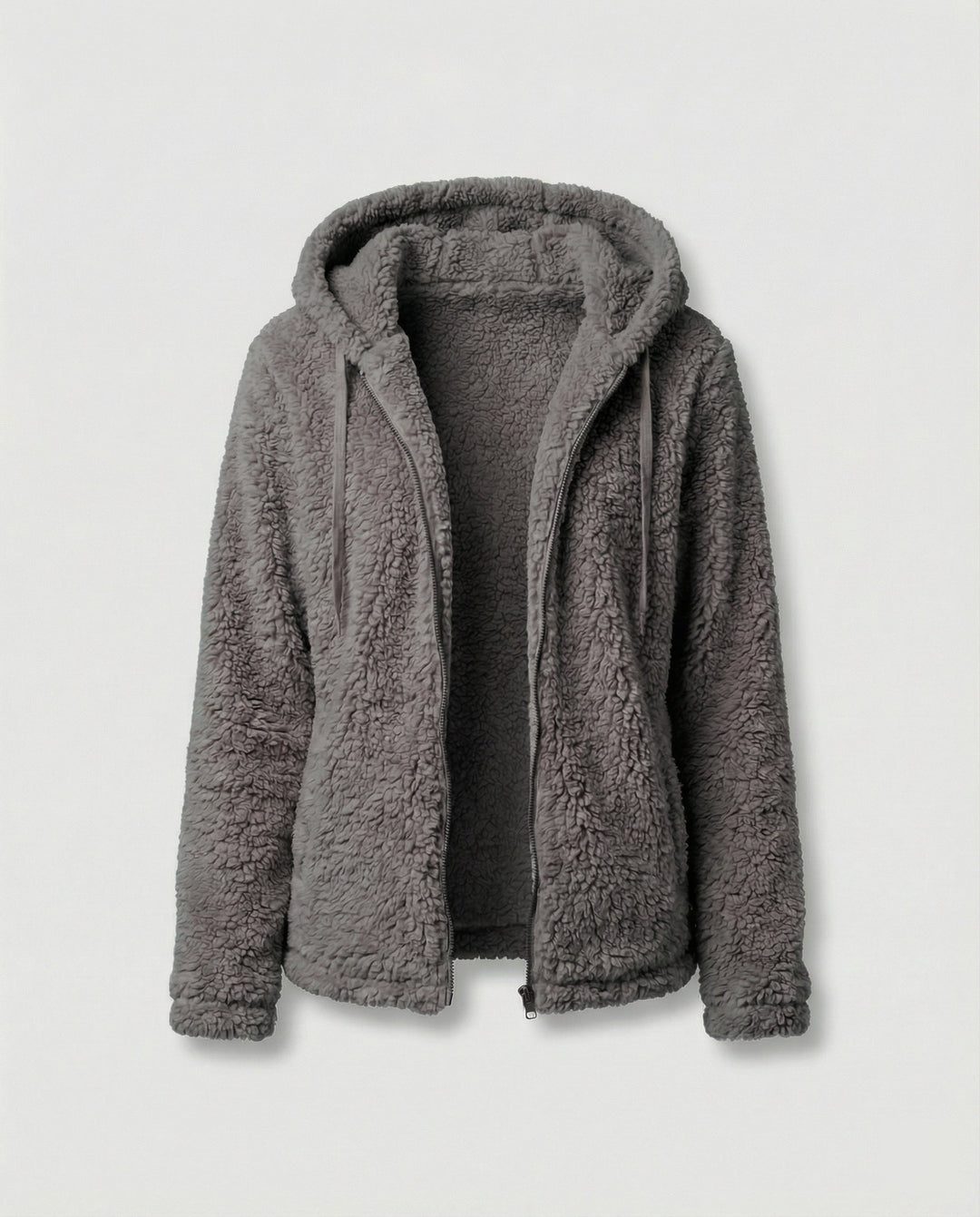 Teddy Fleecejacke Damen Lang