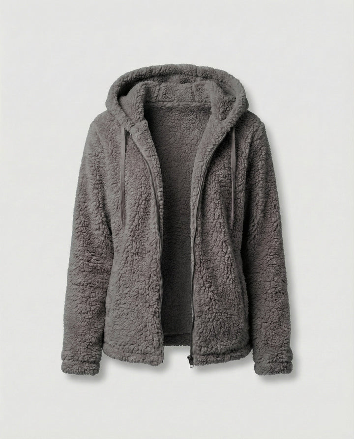 Teddy Fleecejacke Damen Lang