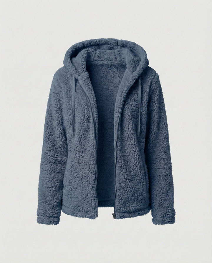 Teddy Fleecejacke Damen Lang