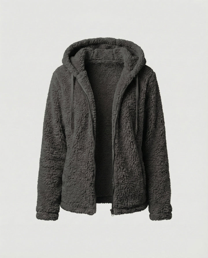 Teddy Fleecejacke Damen Lang