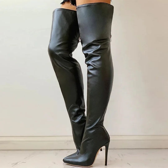 Die Kniehohe Absatzstiefel
