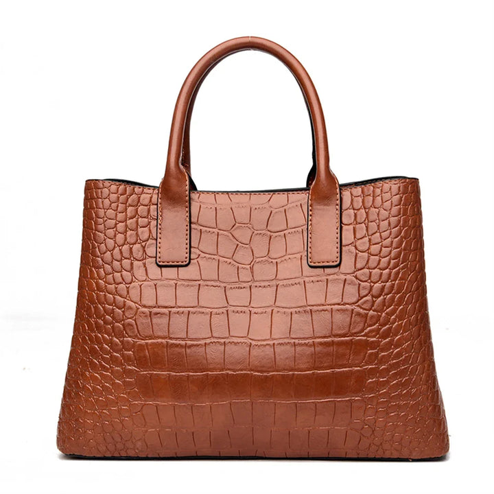 Nord Taschen | Large Croco Handbag with Shoulder Strap