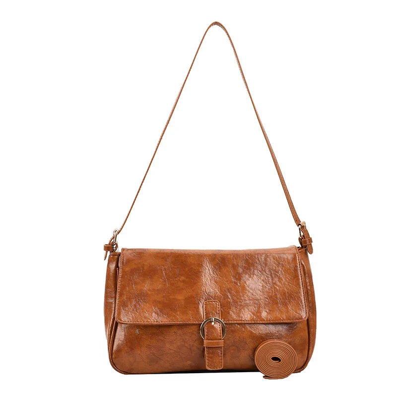 Nord Taschen | Retro Smooth Leather Shoulder Handbag