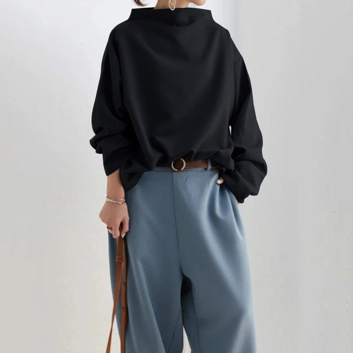 Elegante Loose-Fit Rollkragenbluse