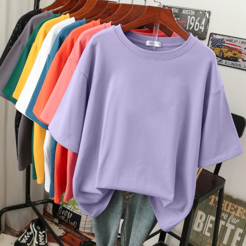 Nord Taschen | Oversized Baumwoll-Basic-T-Shirt für Damen