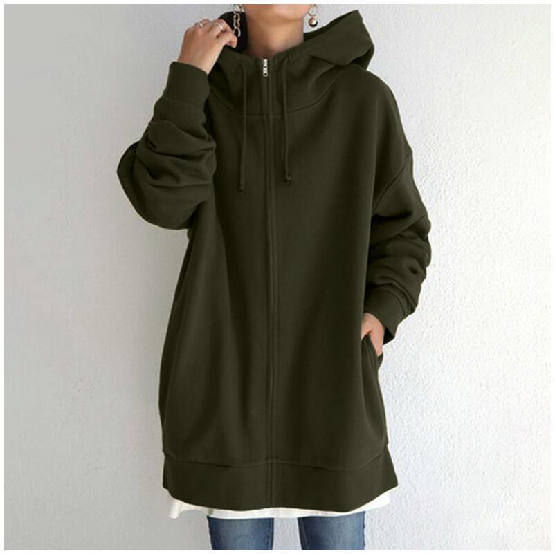 Lange Herbst Strickjacke