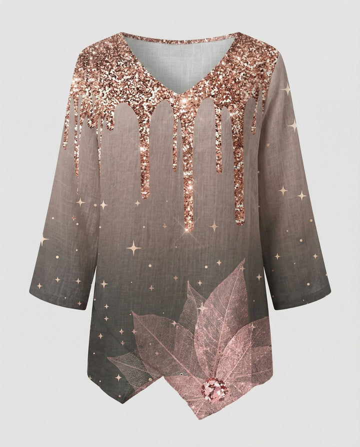 Elegantes Damen V-Neck Oberteil