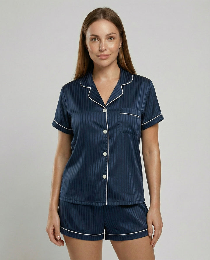 Satin Komfort Pyjama Set Damen
