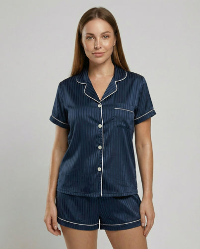 Satin Komfort Pyjama Set Damen