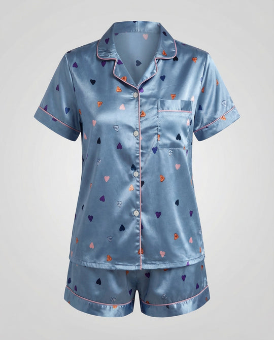 Satin Komfort Pyjama Set Damen