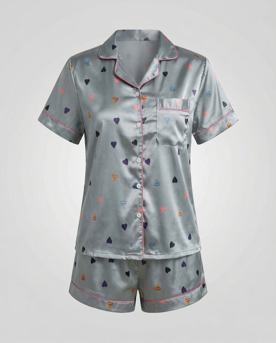 Satin Komfort Pyjama Set Damen