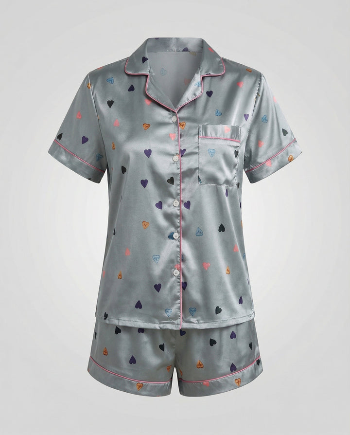 Satin Komfort Pyjama Set Damen